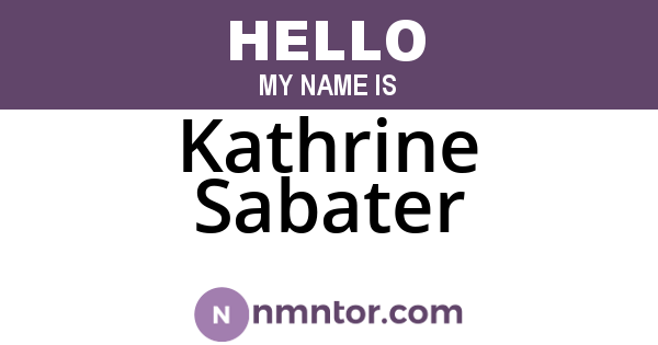 Kathrine Sabater
