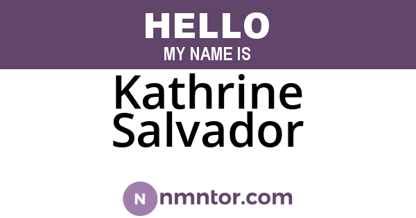 Kathrine Salvador