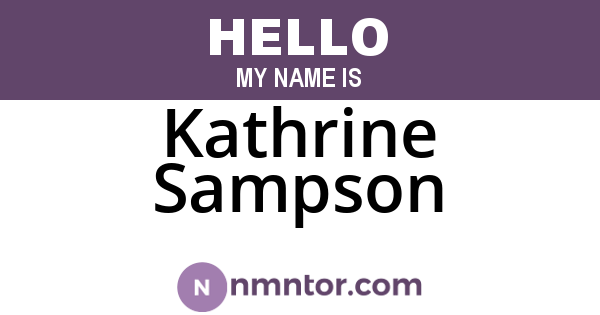 Kathrine Sampson