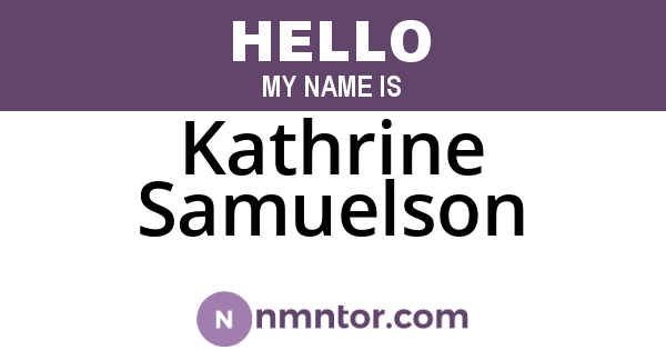 Kathrine Samuelson