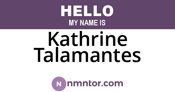 Kathrine Talamantes
