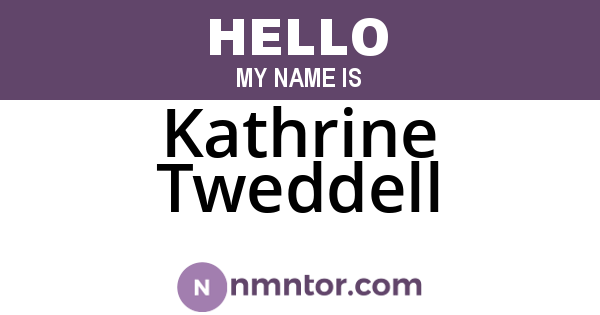 Kathrine Tweddell