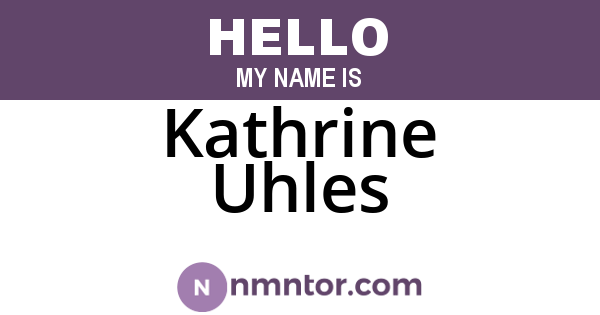 Kathrine Uhles