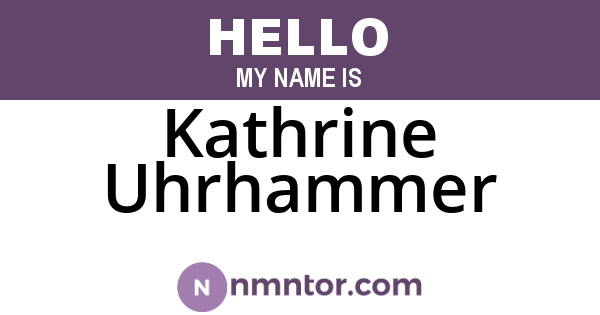 Kathrine Uhrhammer