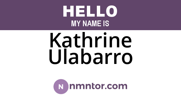Kathrine Ulabarro