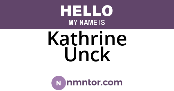 Kathrine Unck