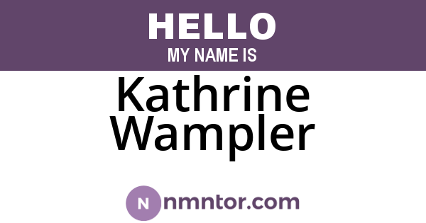Kathrine Wampler