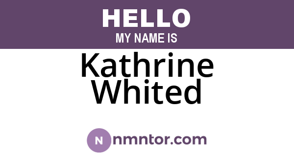 Kathrine Whited