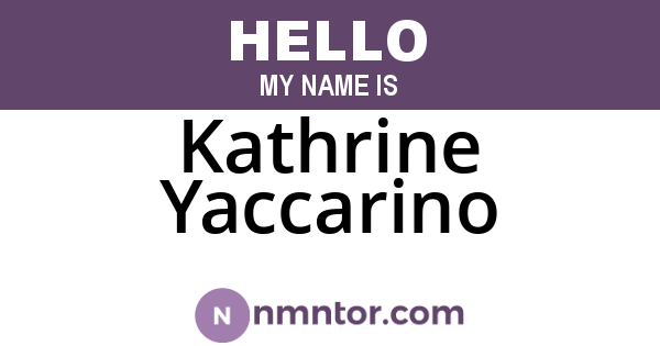 Kathrine Yaccarino