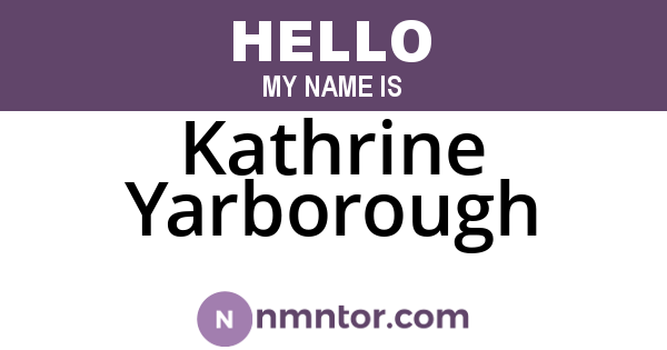 Kathrine Yarborough