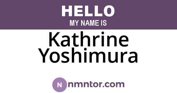 Kathrine Yoshimura
