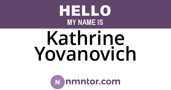 Kathrine Yovanovich