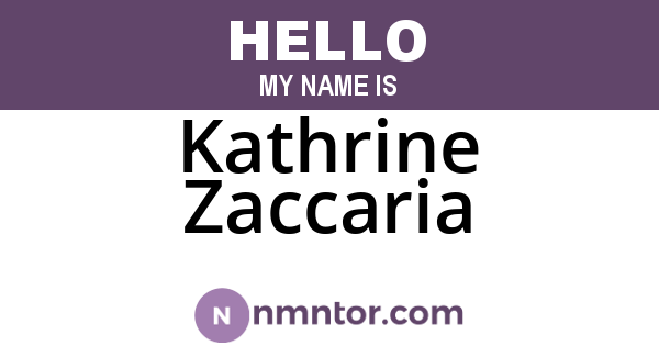 Kathrine Zaccaria