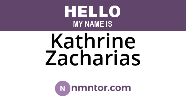 Kathrine Zacharias
