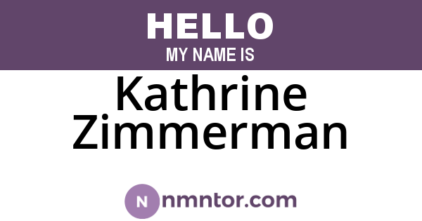 Kathrine Zimmerman
