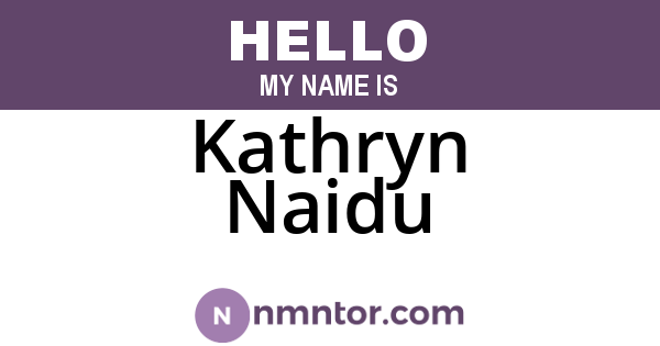 Kathryn Naidu