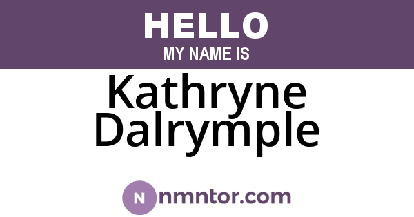 Kathryne Dalrymple