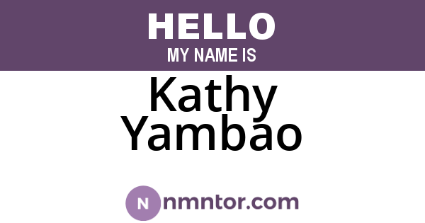 Kathy Yambao