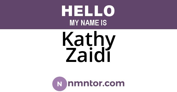 Kathy Zaidi