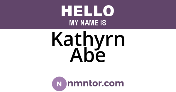 Kathyrn Abe