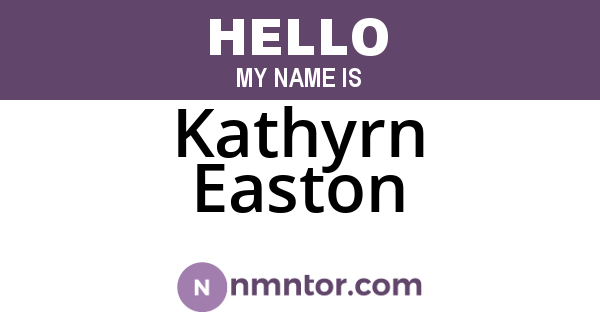 Kathyrn Easton
