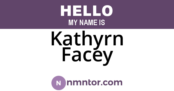 Kathyrn Facey