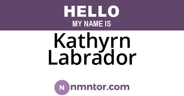 Kathyrn Labrador