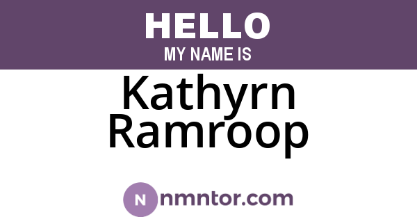Kathyrn Ramroop