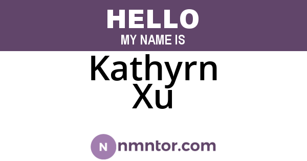 Kathyrn Xu
