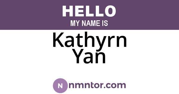 Kathyrn Yan
