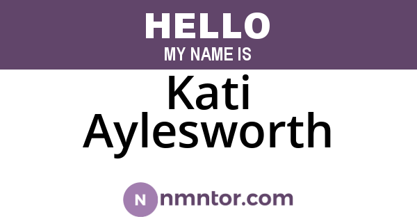 Kati Aylesworth