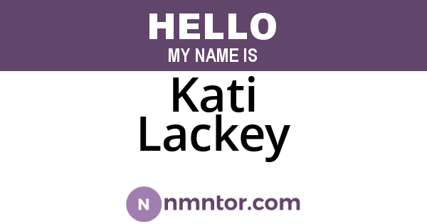 Kati Lackey