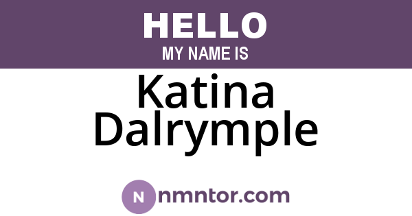 Katina Dalrymple