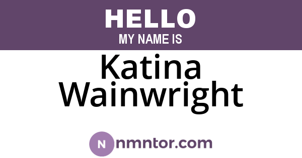Katina Wainwright