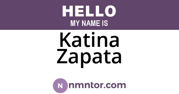 Katina Zapata