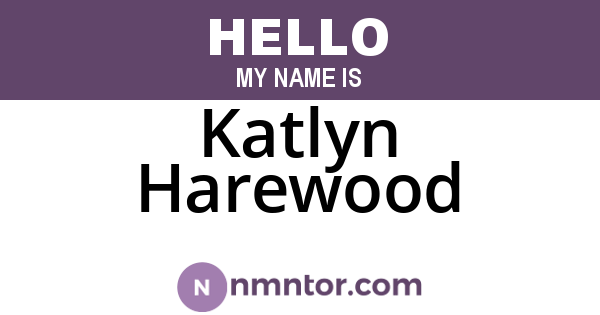 Katlyn Harewood