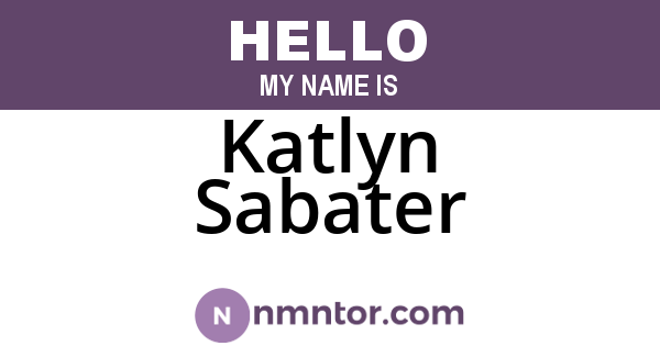 Katlyn Sabater