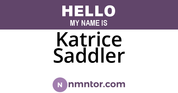 Katrice Saddler