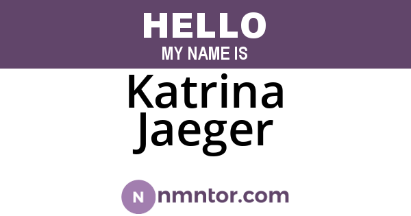 Katrina Jaeger