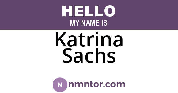Katrina Sachs