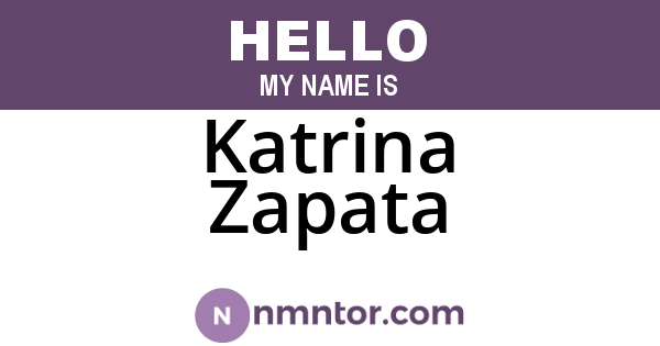 Katrina Zapata