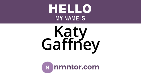 Katy Gaffney
