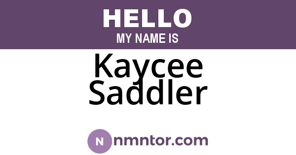 Kaycee Saddler