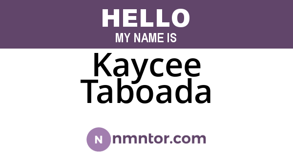 Kaycee Taboada