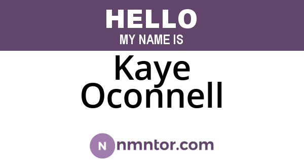 Kaye Oconnell