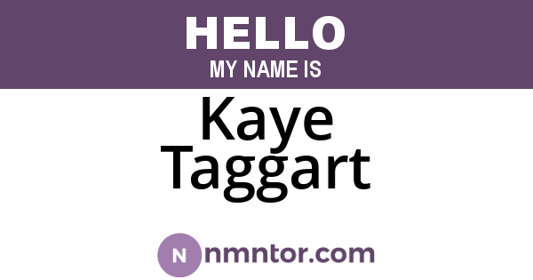 Kaye Taggart