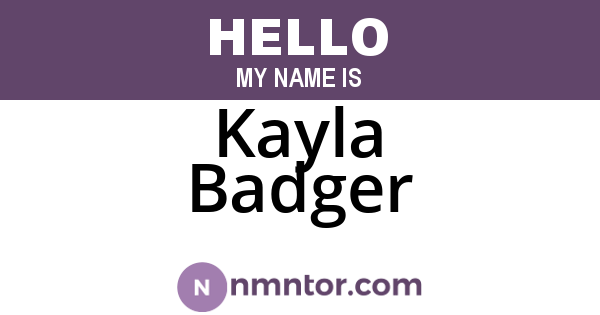 Kayla Badger