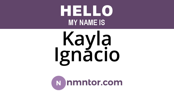 Kayla Ignacio