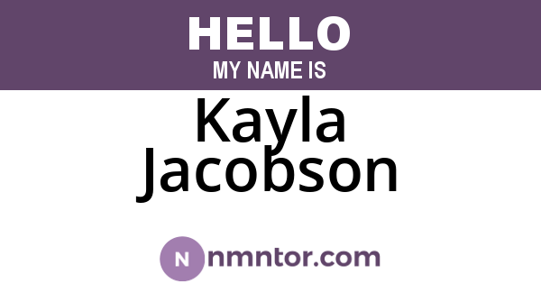 Kayla Jacobson