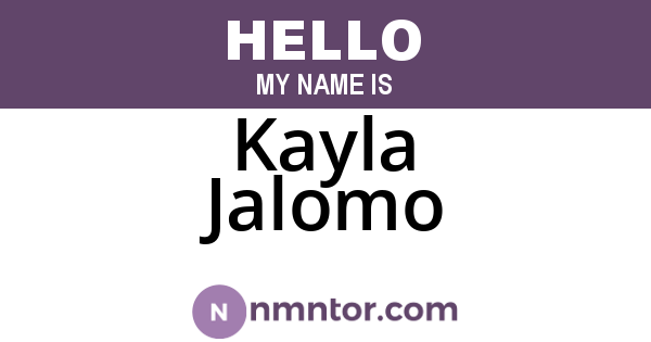 Kayla Jalomo